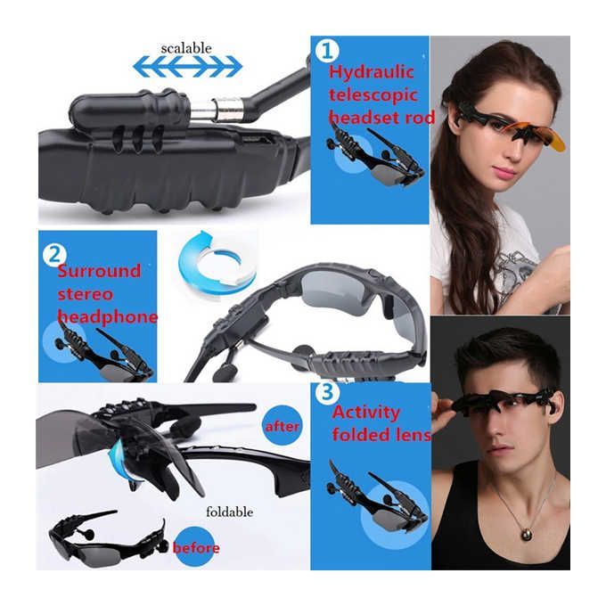 FBI Smart Glasses Sports Bluetooth Music Sunglasses Driving Glasses Multifunctional