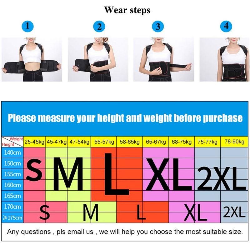 Back Posture Corrector Strap Neck Shoulder Support Brace Provide Lumbar Support