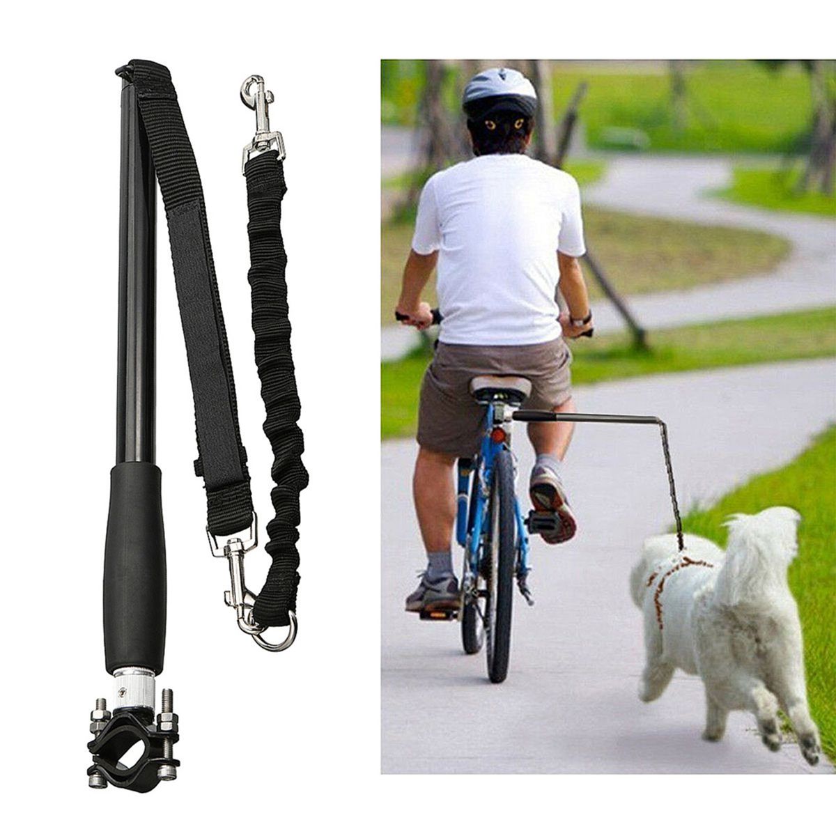 Dog Pet Leash For Bike Exercise Hands Free Bike Walk Run