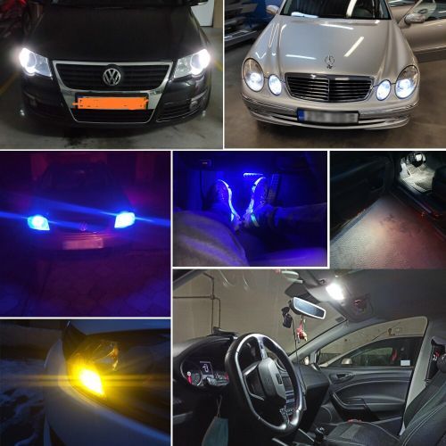2Pcs Canbus T10 W5W LED 3014 24-SMD Side Position Parking Light Bulb For Volkswagen Golf Tiguan