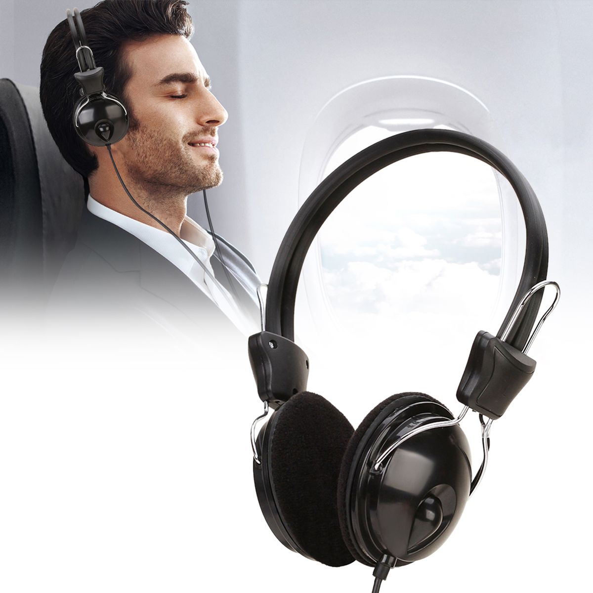 Over-ear Headphones Earphones With Cable 3.5mm Plug For