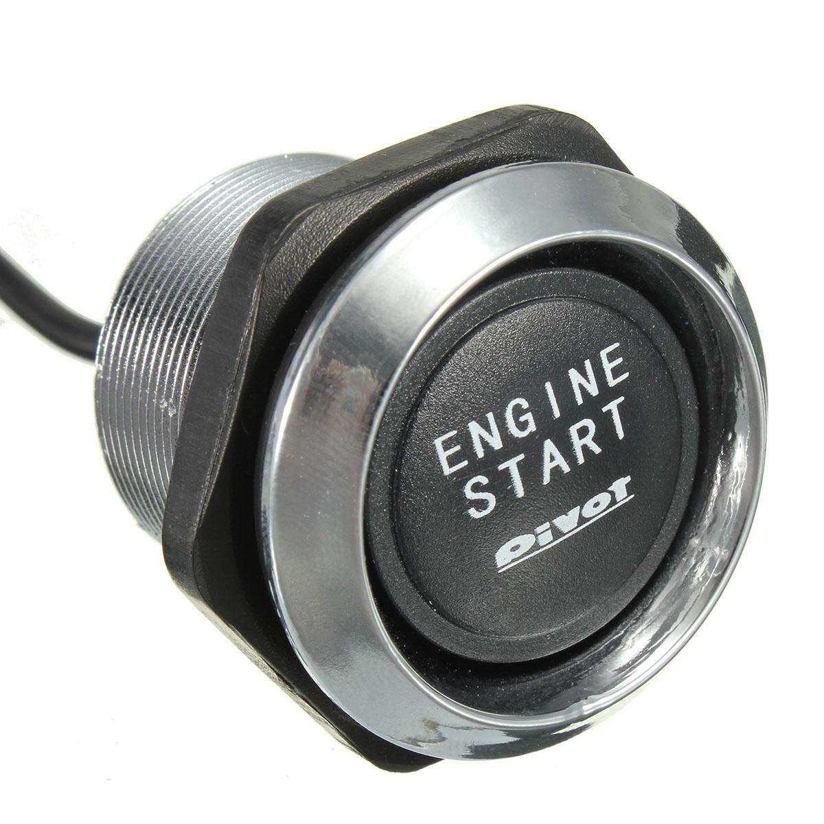 12V Car Engine Start Push Button Switch Ignition Starter Kit Blue LED Universal