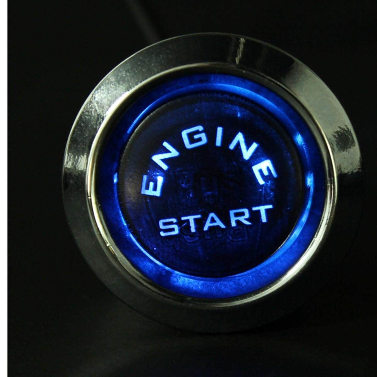 12V Car Engine Start Push Button Switch Ignition Starter Kit Blue LED Universal