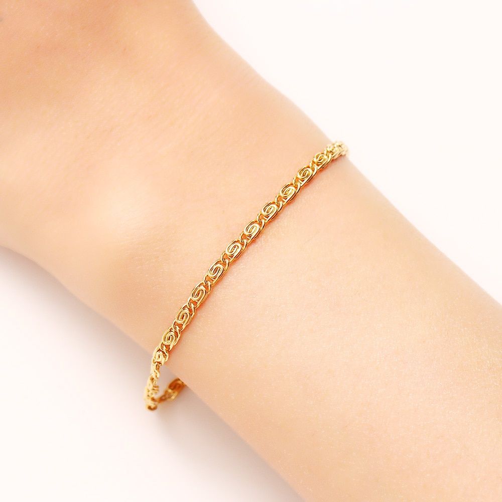 Cacana Stainless Steel Chain Bracelets For Man Women Gold