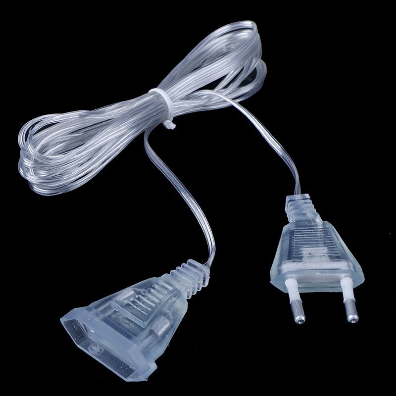 3/5M Power Extension Cable Plug Extender Wire For LED String Light Christmas Lights