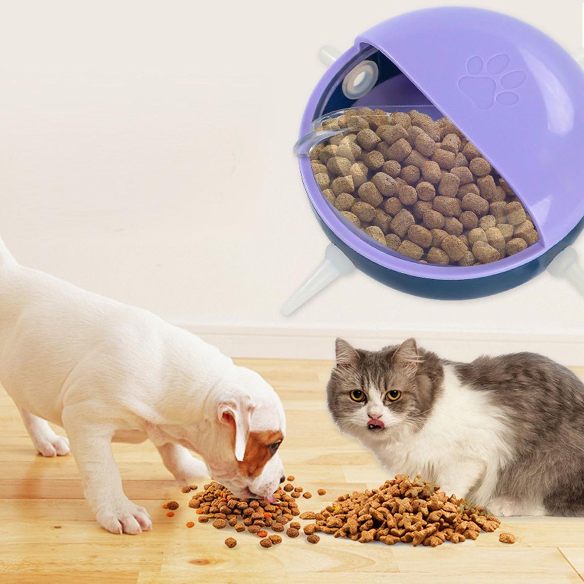 Pet Milk Feeding Bowl 4 Multi Nipples Food Feeder Puppy Nursing