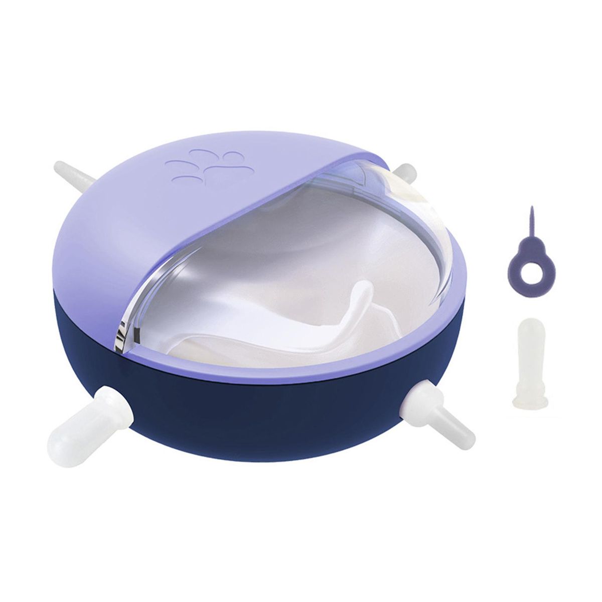 Pet Milk Feeding Bowl 4 Multi Nipples Food Feeder Puppy Nursing
