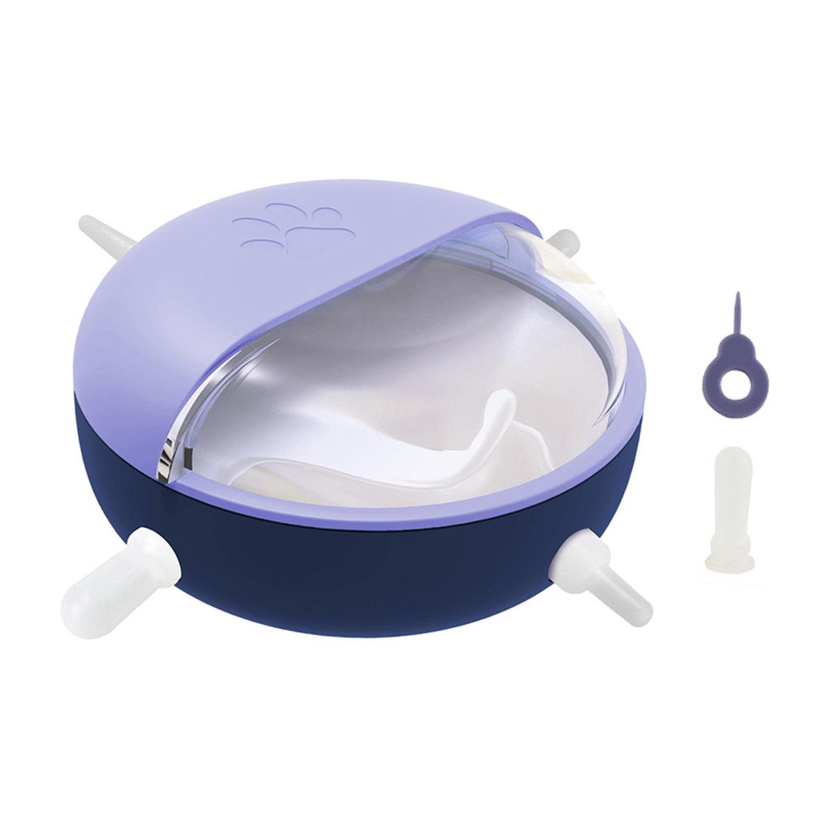 Pet Milk Feeding Bowl 4 Multi Nipples Food Feeder Puppy Nursing