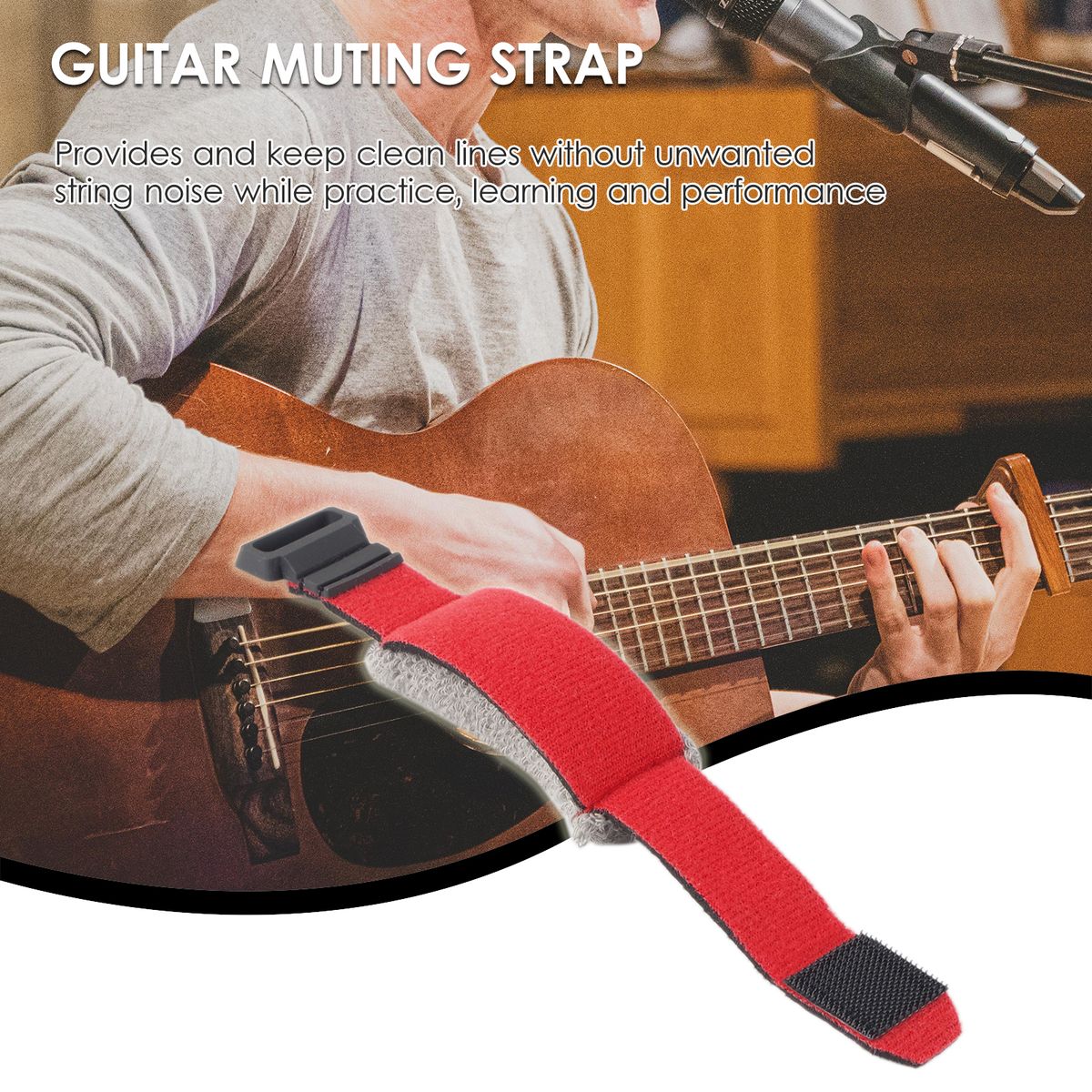 Muting Strap Guitar Bass Muter Fretboard Wraps String