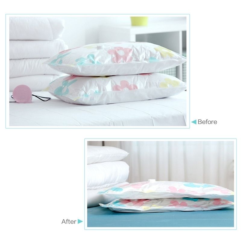 11 PCS Space Saving Sunflowers Pattern Vacuum Storage Bag, Thinken Quilts Clothing Vacuum Seal Storage Bag With A Hand Pump