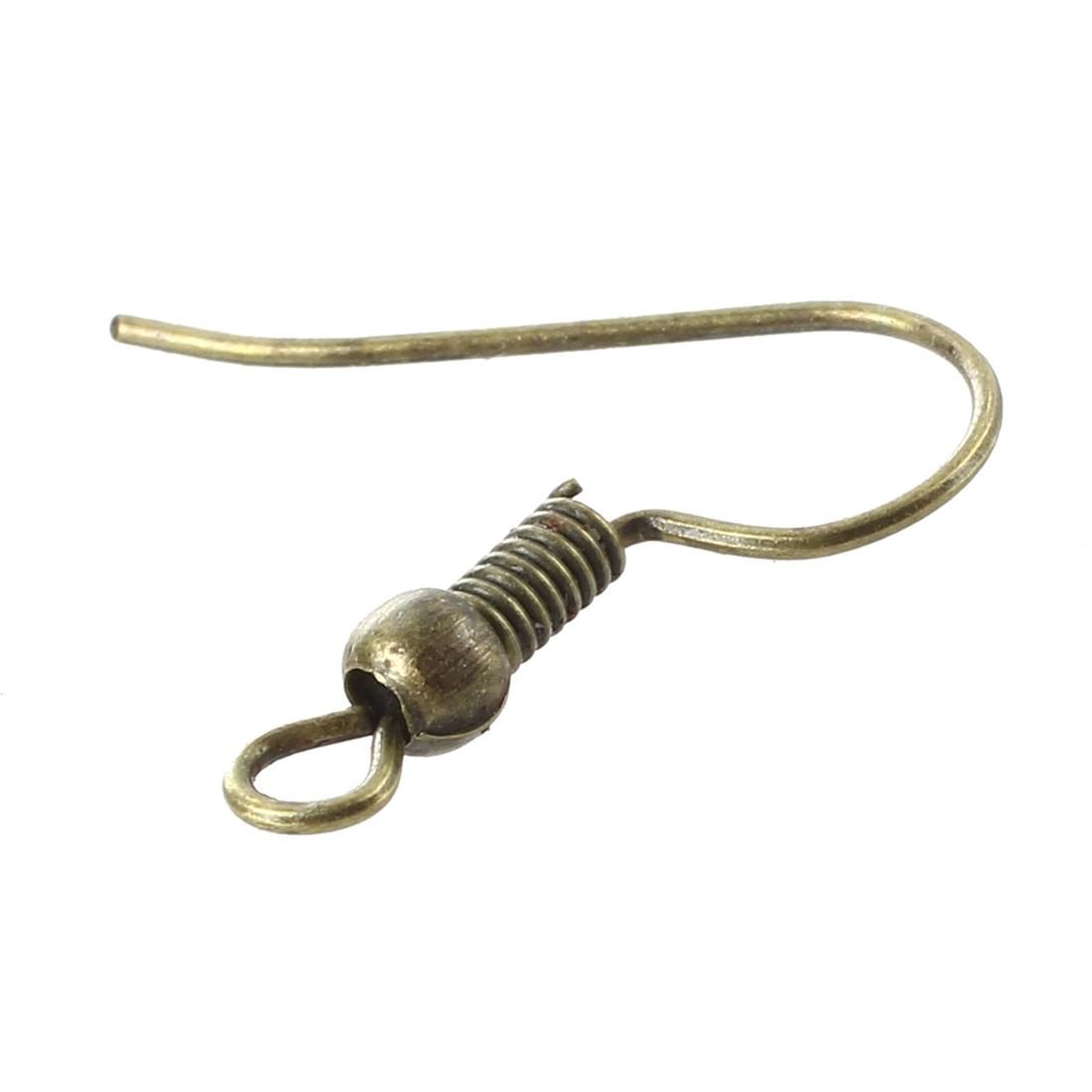 50X Metal Earrings Hook 0.5mm Bronze