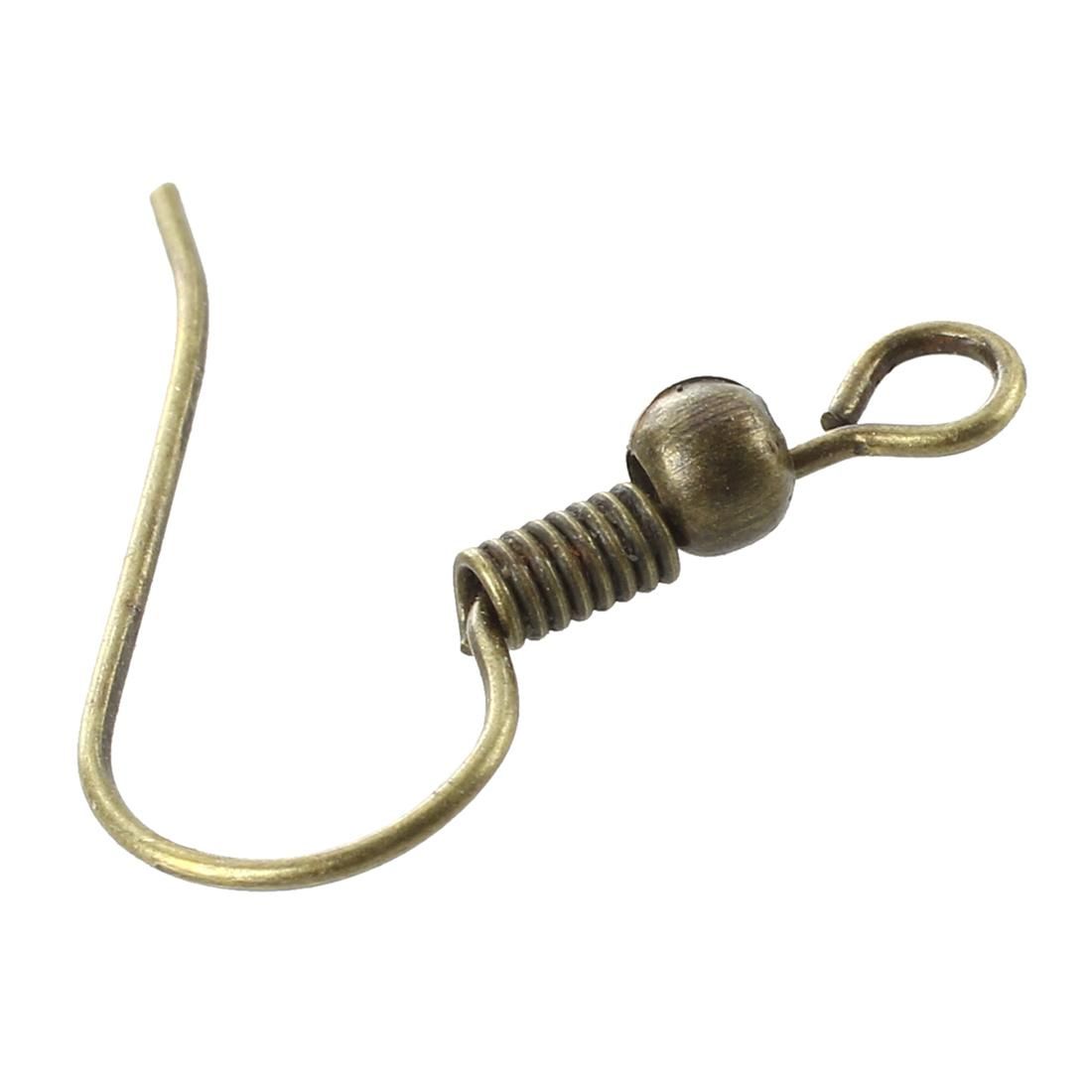50X Metal Earrings Hook 0.5mm Bronze