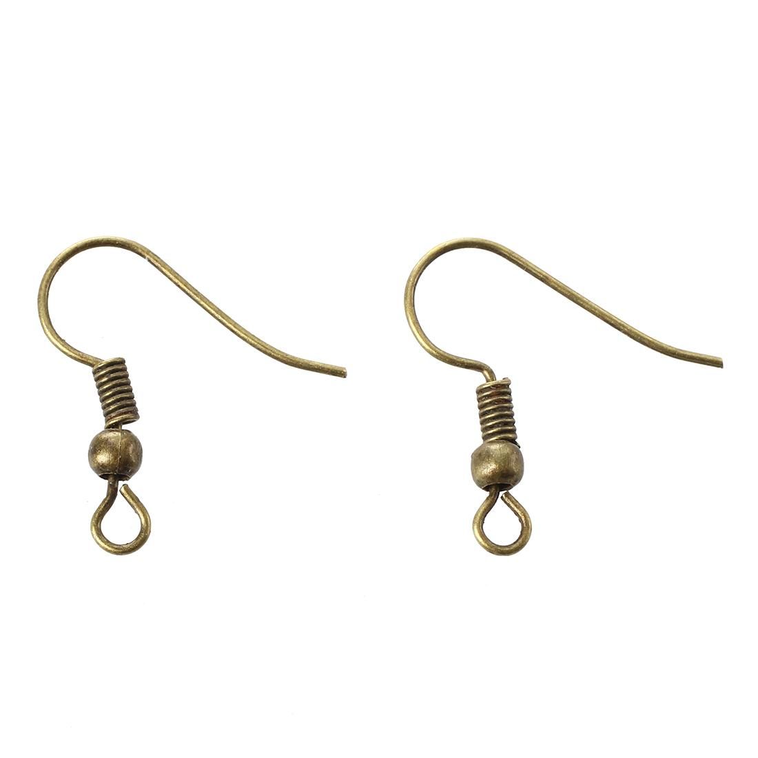 50X Metal Earrings Hook 0.5mm Bronze