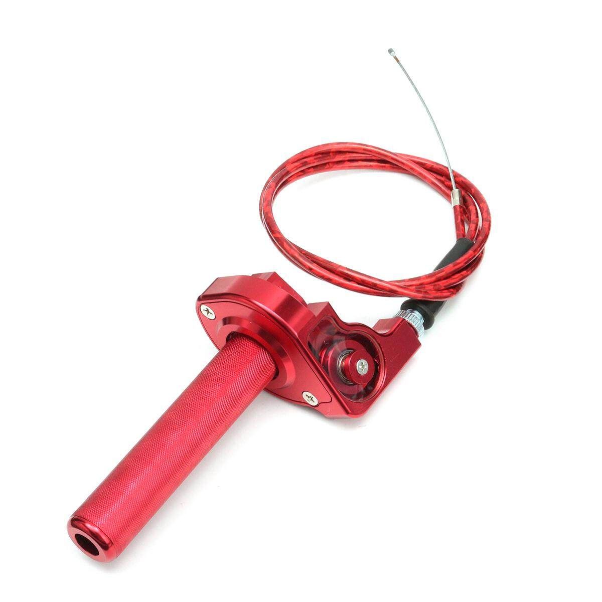 Twist Throttle Cable Assembly Fit CRF50 KLX TTR XR50 SSR CRF Pit Dirt Bike (Red) Red (red)