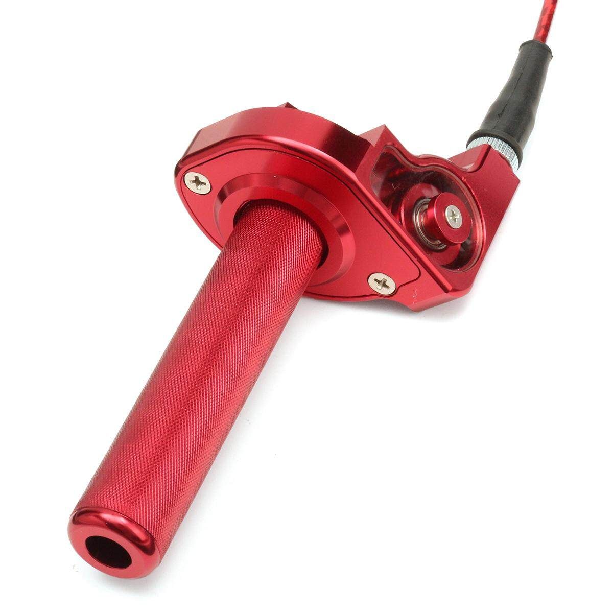 Twist Throttle Cable Assembly Fit CRF50 KLX TTR XR50 SSR CRF Pit Dirt Bike (Red) Red (red)