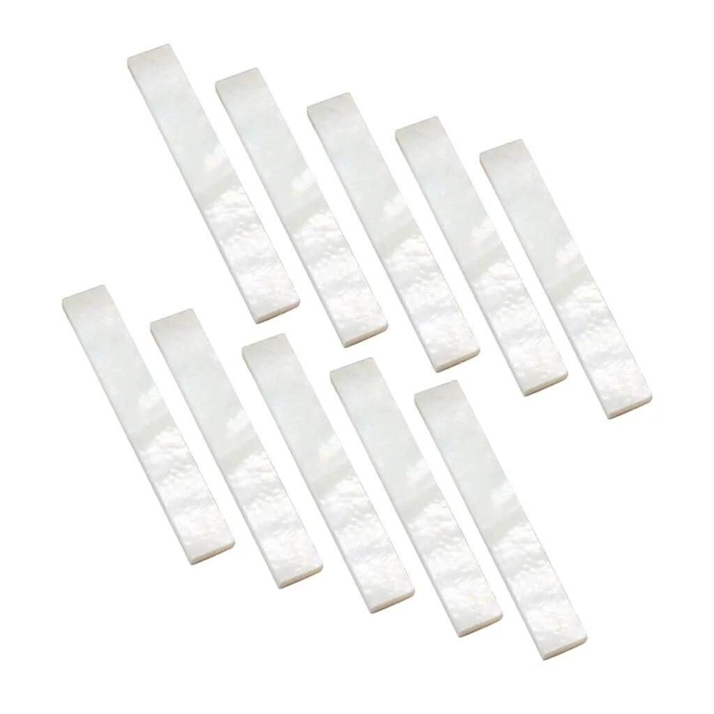 10pcs Inlay Material White Mother of Pearl Shell Blanks 2mm Thickness