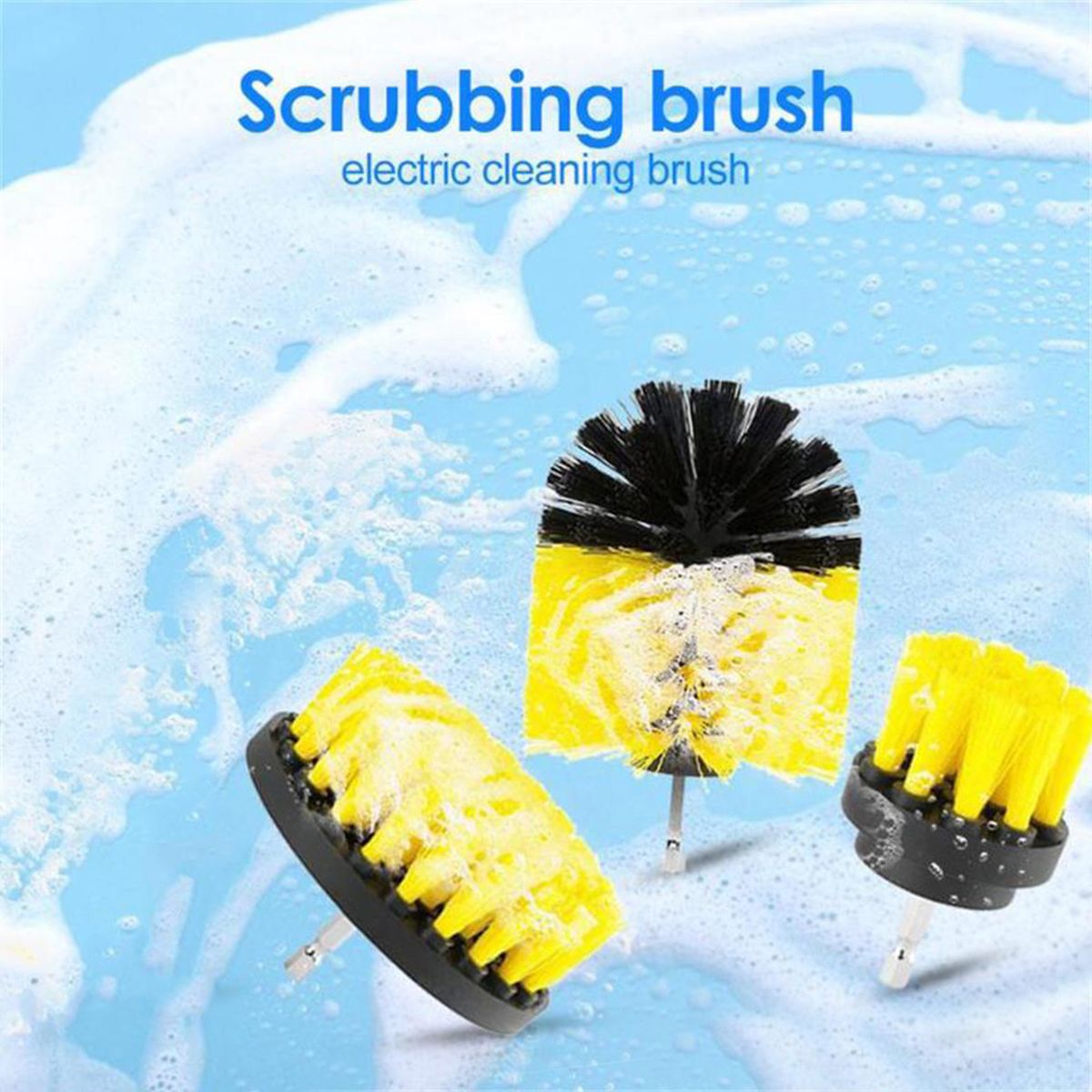 12PCS/SET Electric Drill Brush Scrub Pads Kit Power Scrubber