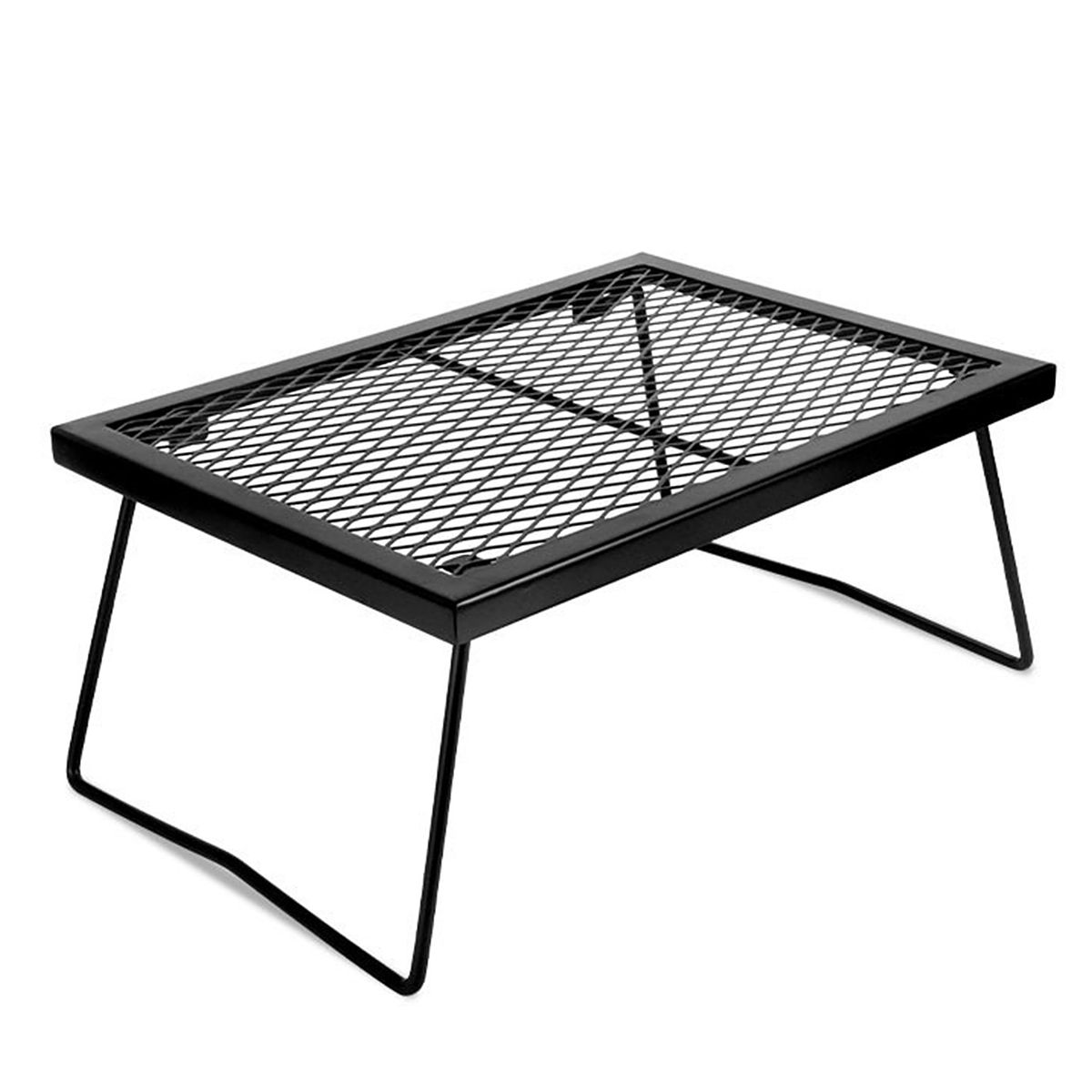Folding Camping Table Portable Iron Desk Metal Cooking Table