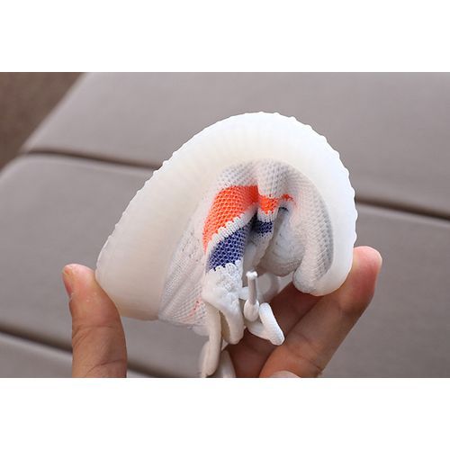 Children's LED Breathable Soft-soled Sports Shoes-(White)