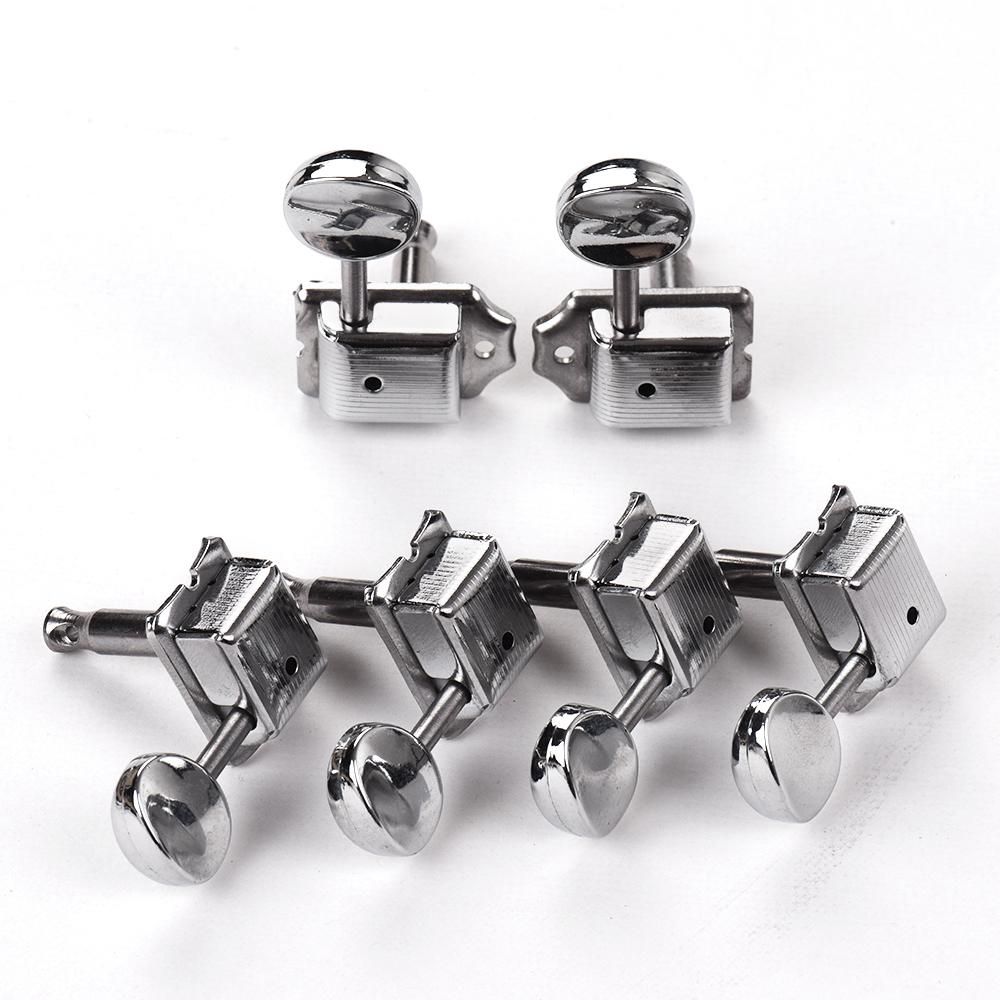 6 In-Line Semi-Closed Guitar Locking Tuners Tuning Pegs Machines Heads Set for ST Tele Electric Guitar