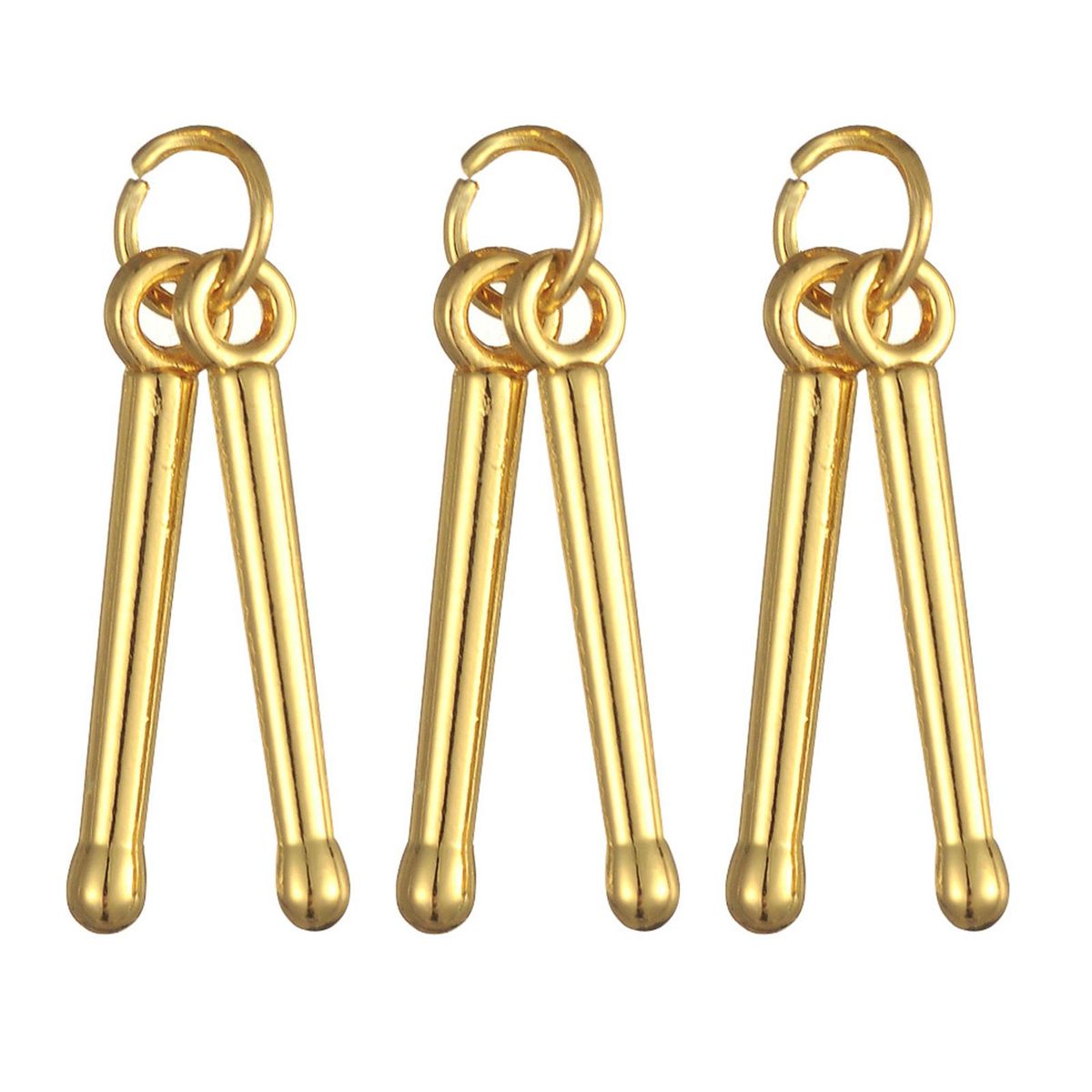 3Pcs Drum Stick Pendant Jewelry For Men Women Collection Aureate