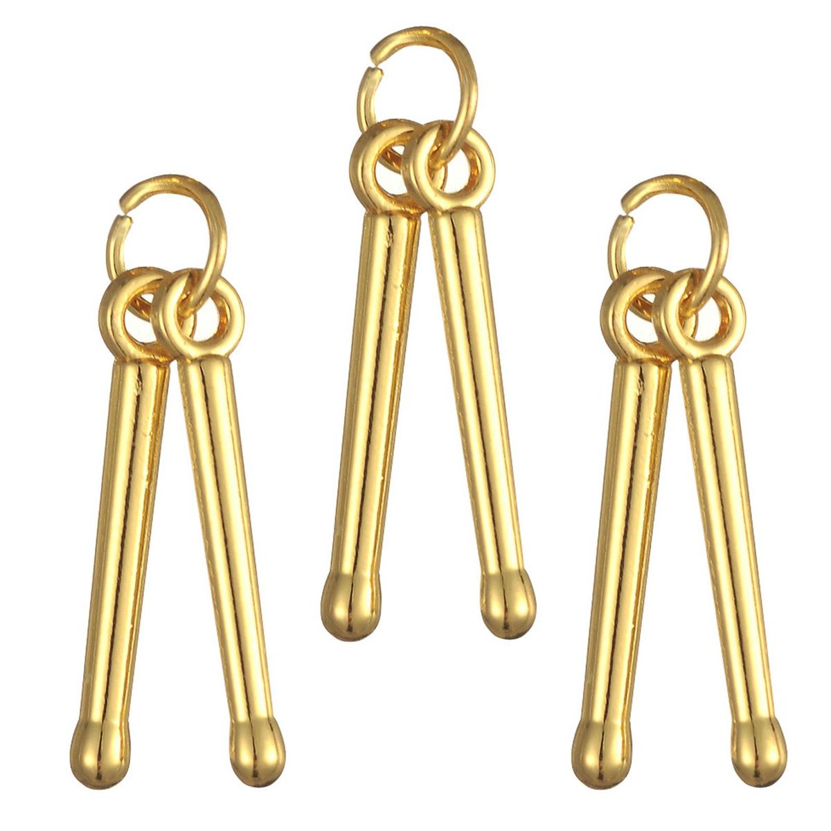 3Pcs Drum Stick Pendant Jewelry For Men Women Collection Aureate