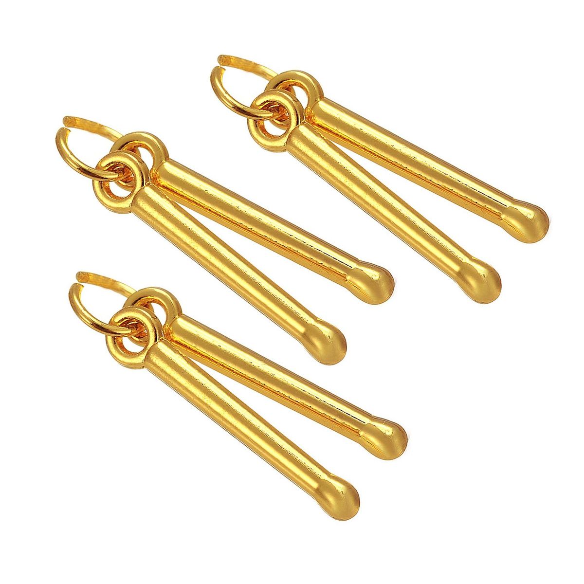 3Pcs Drum Stick Pendant Jewelry For Men Women Collection Aureate