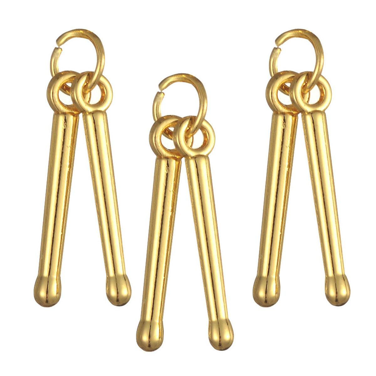 3Pcs Drum Stick Pendant Jewelry For Men Women Collection Aureate