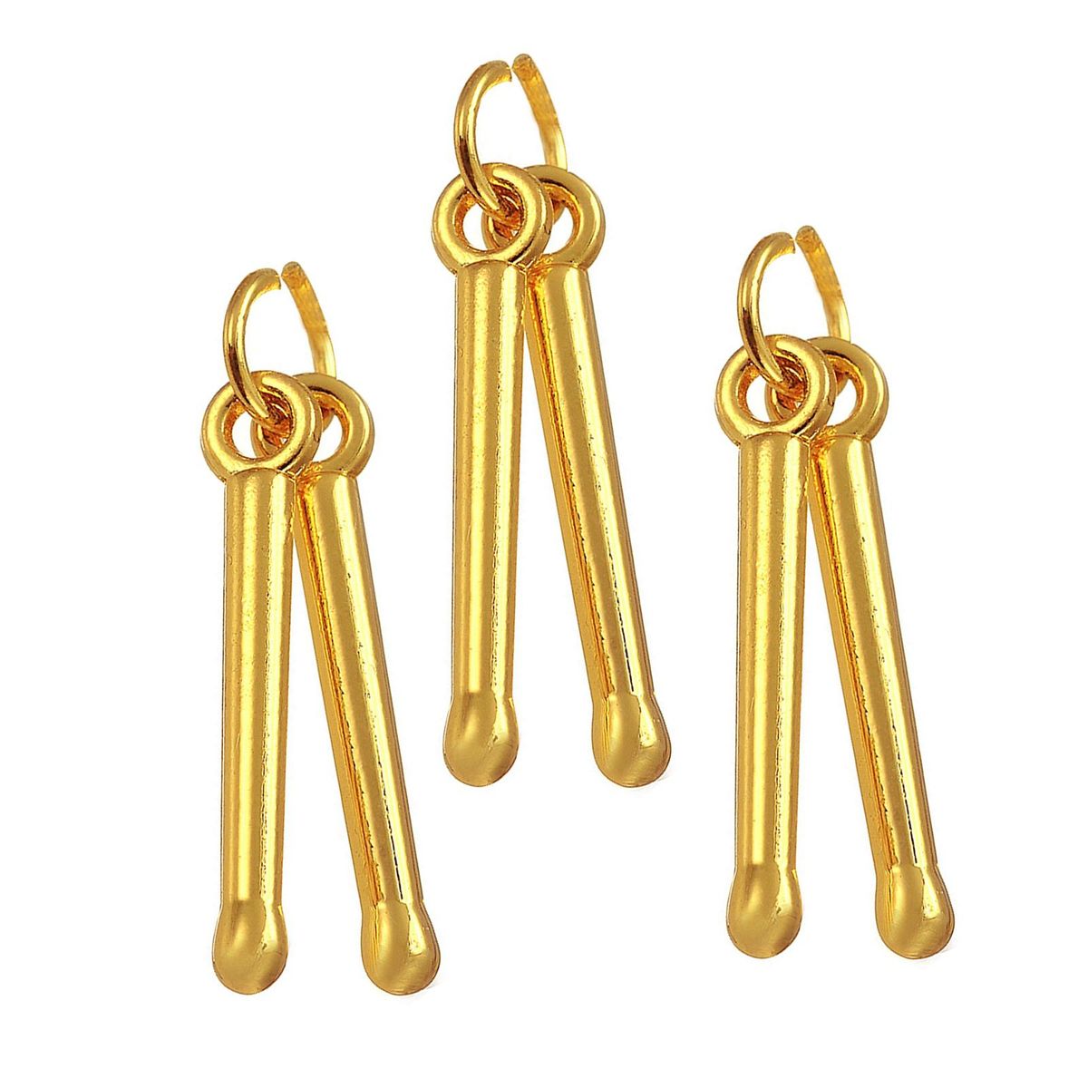 3Pcs Drum Stick Pendant Jewelry For Men Women Collection Aureate