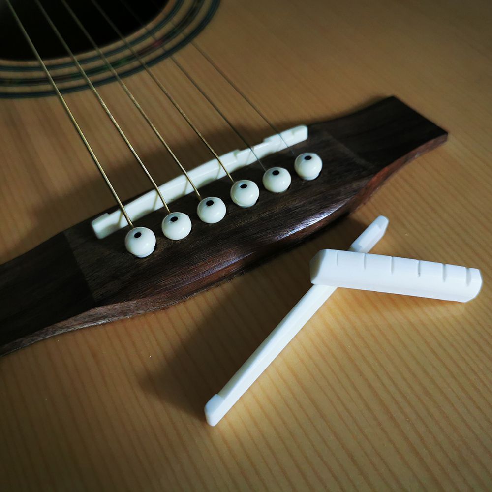 Guitar Saddle Nut White Cattle Bone For 41 Inch Folk Guitar