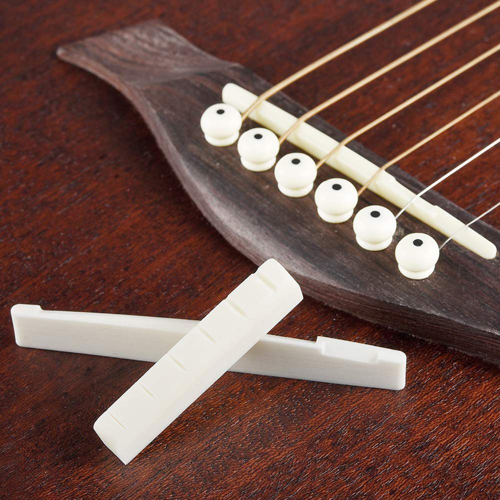 Guitar Saddle Nut White Cattle Bone For 41 Inch Folk Guitar