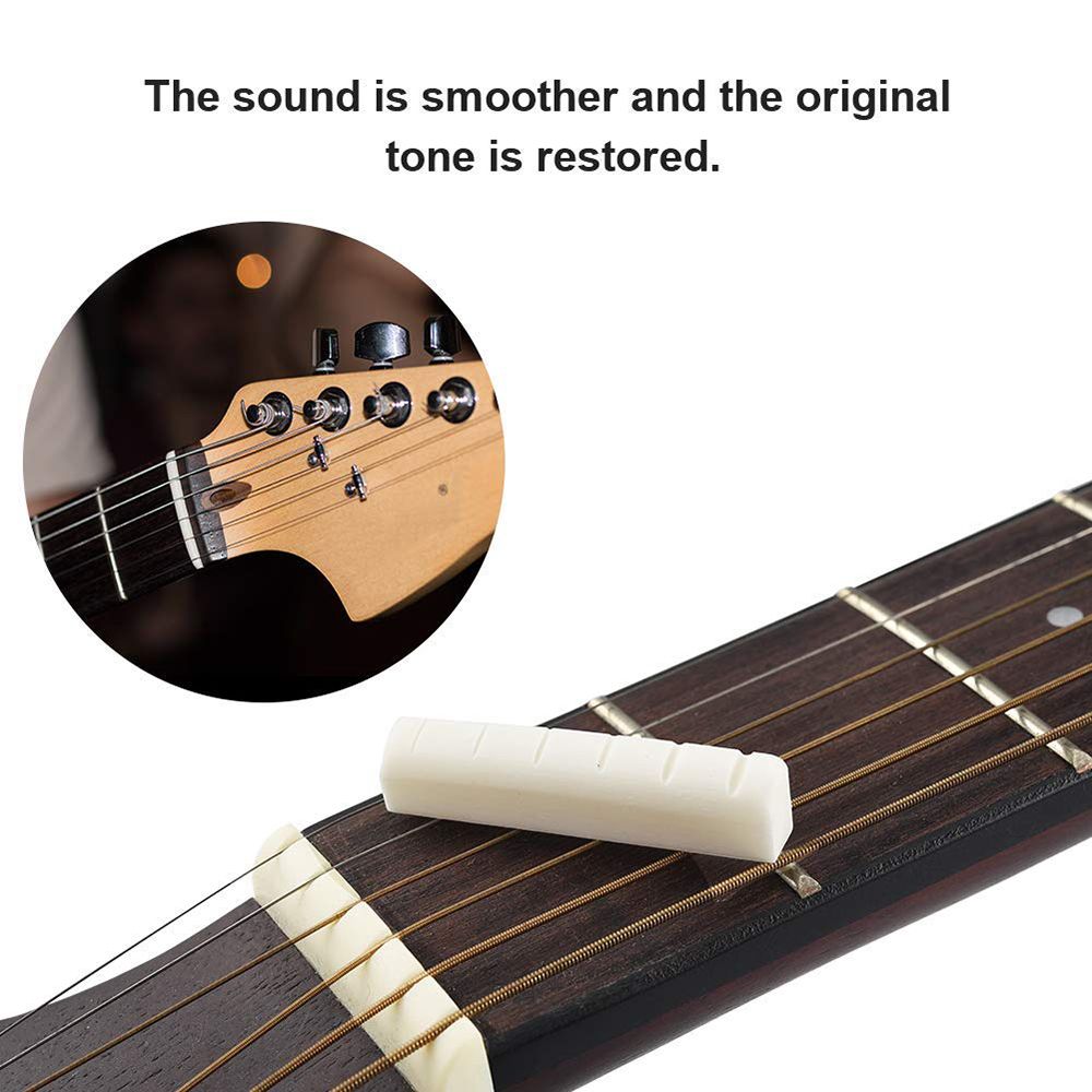 Guitar Saddle Nut White Cattle Bone For 41 Inch Folk Guitar