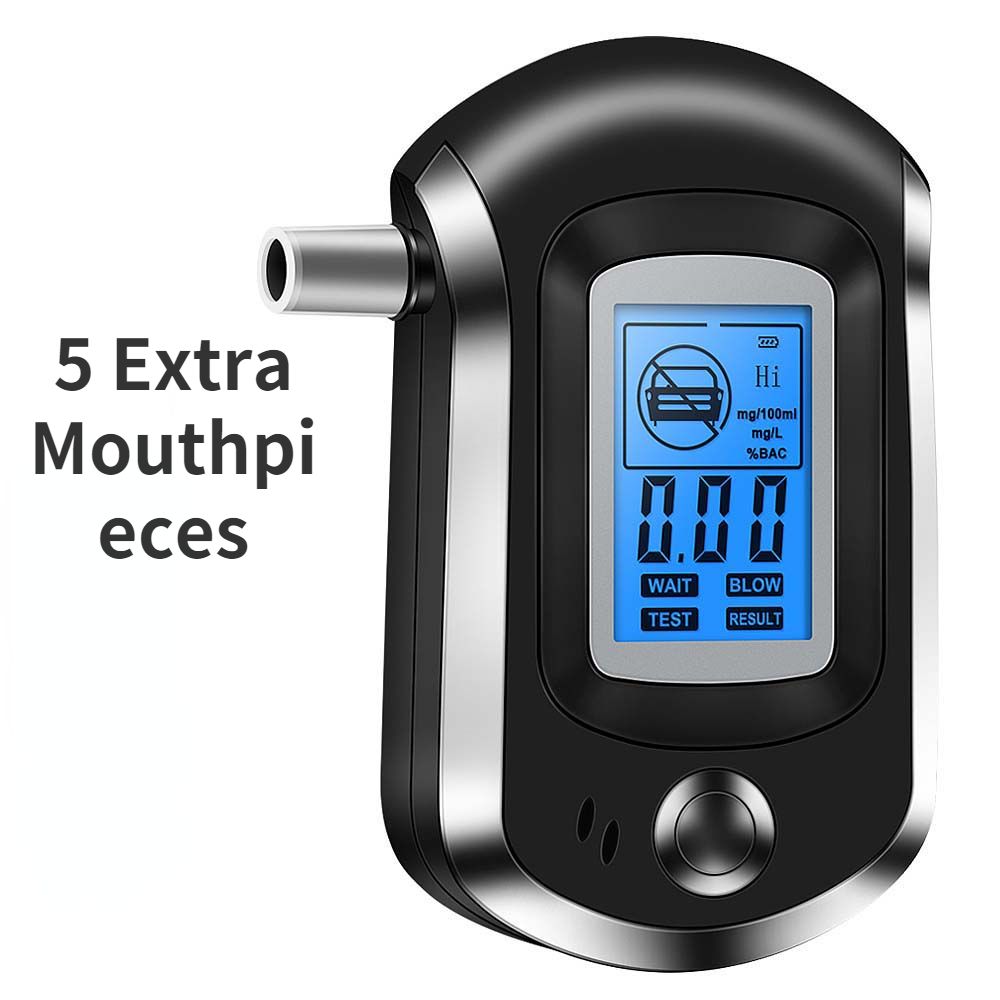Digital Breath Alcohol Tester Mini Professional Detector AT6000 Alcohol Tester Breath Drink Driving