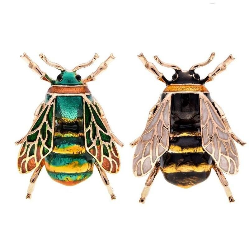 Hot Sale Fashion Natural Insect Animal Enamel Brooches Bee Alloy Pins Vintage Jewelry for Women,bee