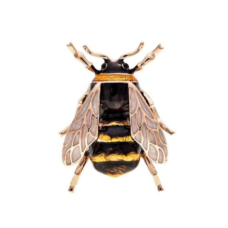 Hot Sale Fashion Natural Insect Animal Enamel Brooches Bee Alloy Pins Vintage Jewelry for Women,bee