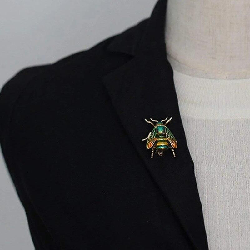Hot Sale Fashion Natural Insect Animal Enamel Brooches Bee Alloy Pins Vintage Jewelry for Women,bee