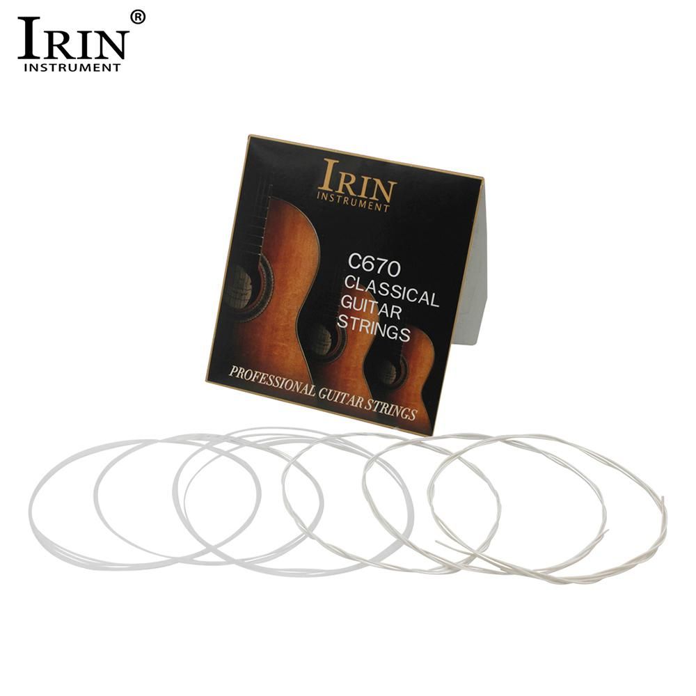 IRIN C670 Acoustic Classical Guitar Strings Nylon Silver Plated Copper Alloy Wound, 6pcs/set (.028-.043)