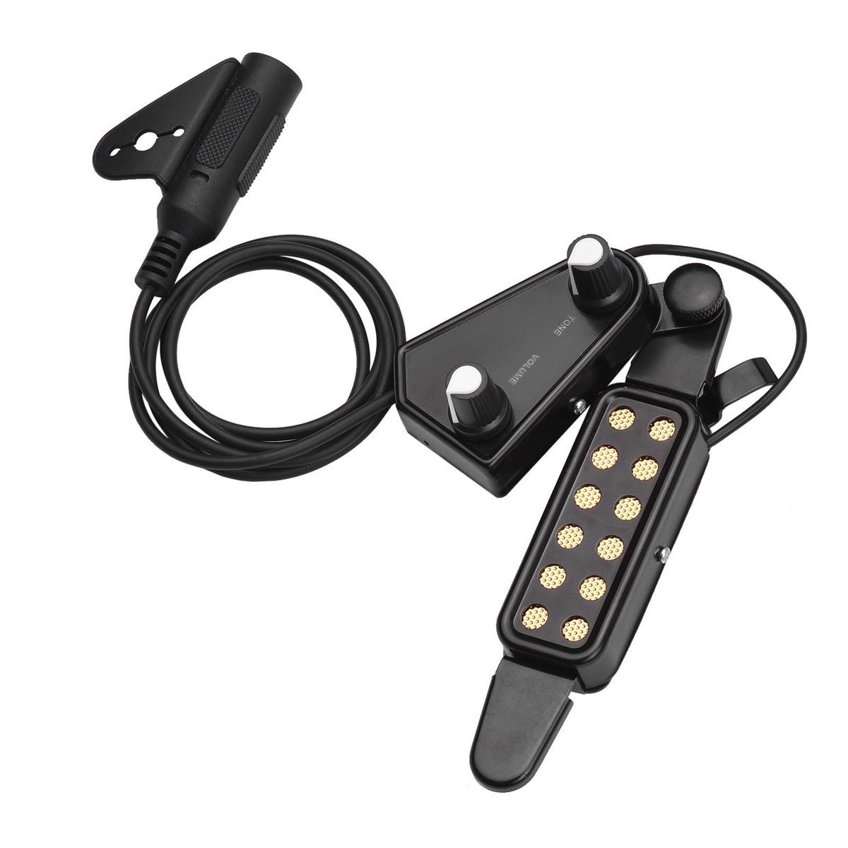 Acoustic Guitar Sound Hole Pickup Magnetic Passive Pick-up System with Tone Volume Control 6.35mm Interface