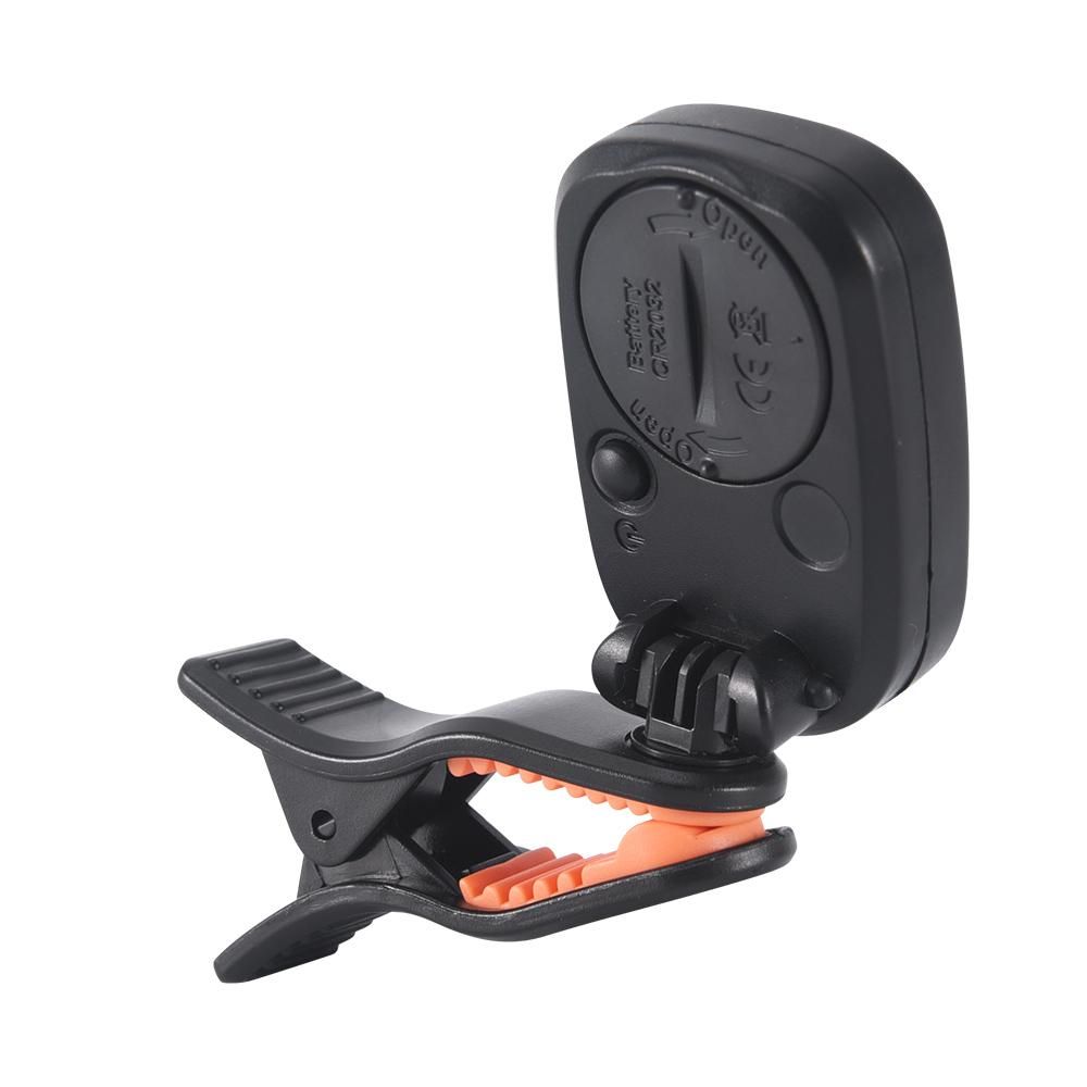 LINGTING LT-01 Mini Clip-On Digital Electronic Tuner 360° Rotatable with 2 Backlight LCD Screen for Guitar Chromatic Bass Ukulele C/ D Violin
