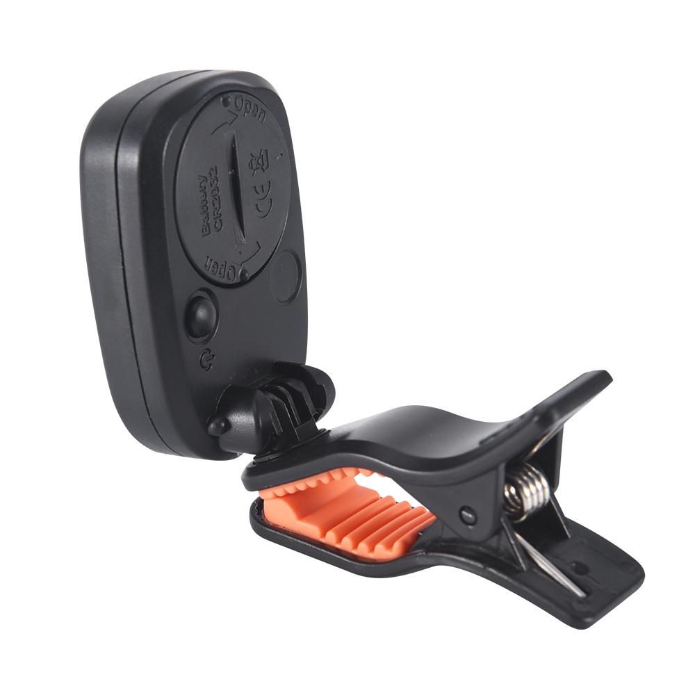 LINGTING LT-01 Mini Clip-On Digital Electronic Tuner 360° Rotatable with 2 Backlight LCD Screen for Guitar Chromatic Bass Ukulele C/ D Violin