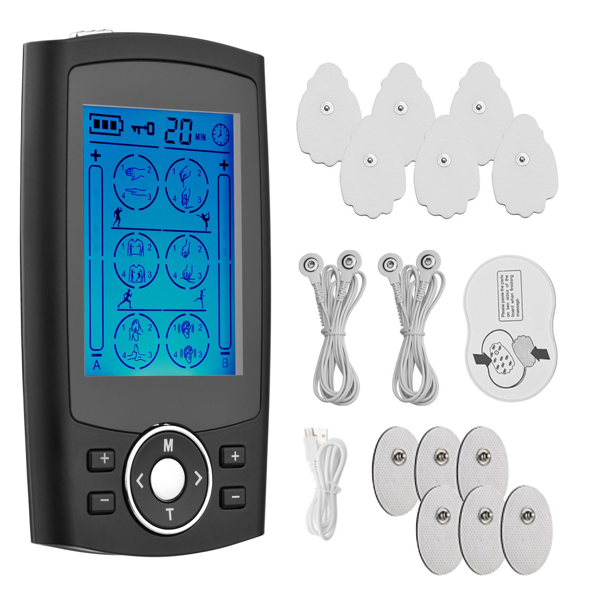 24 Mode Home Digital Meridian Massager TENS Dual Channel