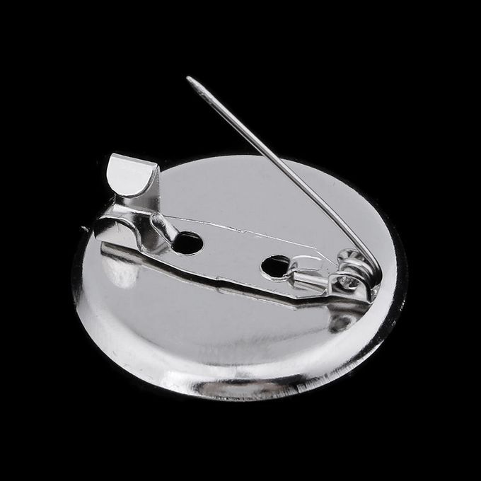 23MM Metal Brooch Base Pins Pin-Back Button Parts Pin Disk Base Pad 20