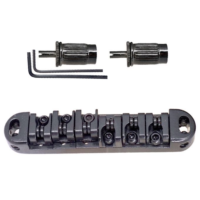 1x Black Guitar Saddle Bridge Tailpiece For LP Les Paul Electric Black