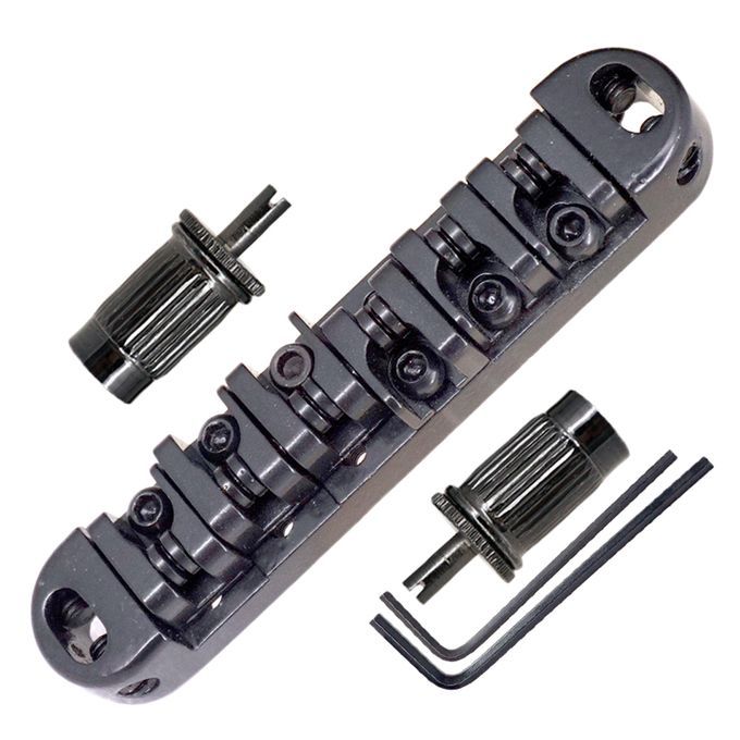 1x Black Guitar Saddle Bridge Tailpiece For LP Les Paul Electric Black