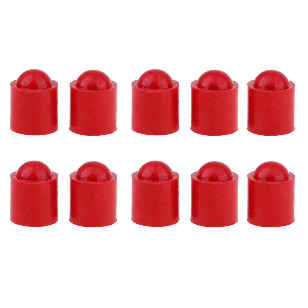 10pcs Rubber Pool  Tip Head Protector Cover For Billiard Red