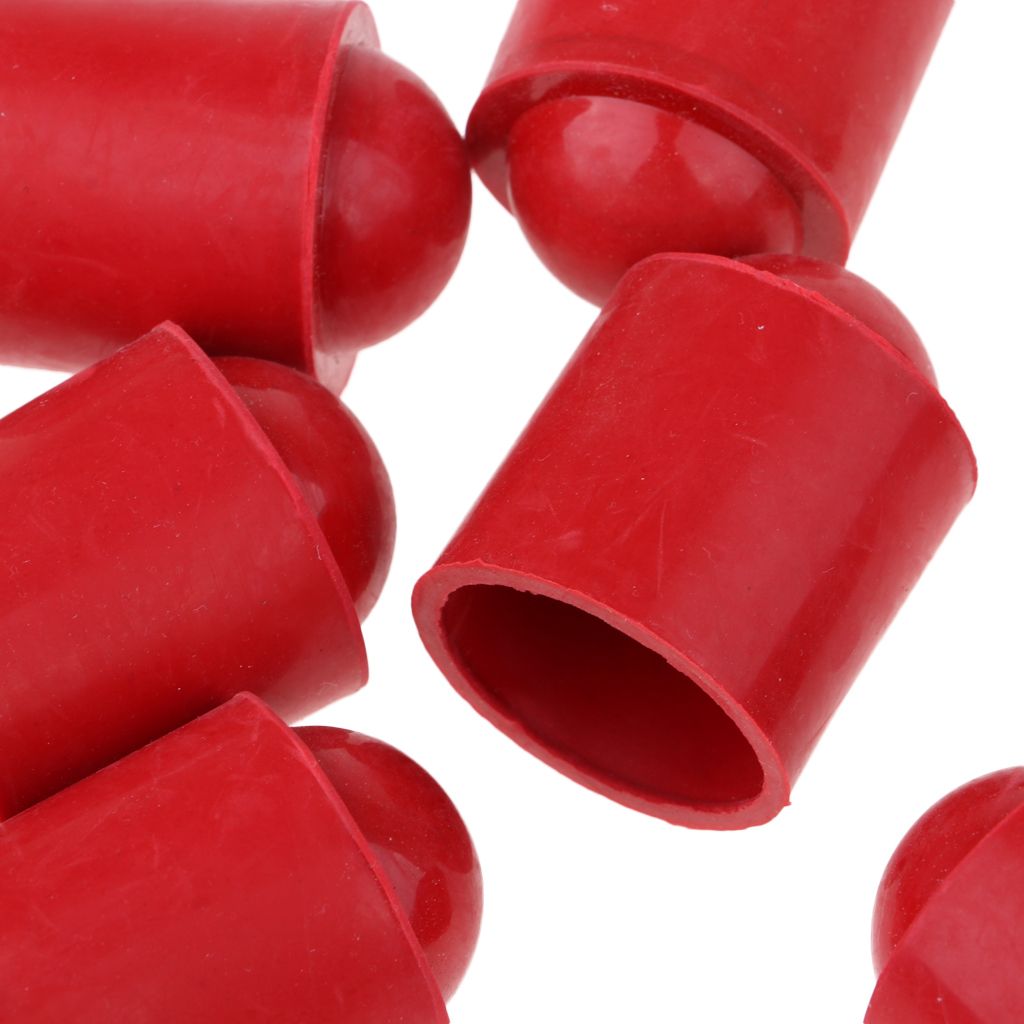 10pcs Rubber Pool  Tip Head Protector Cover For Billiard Red