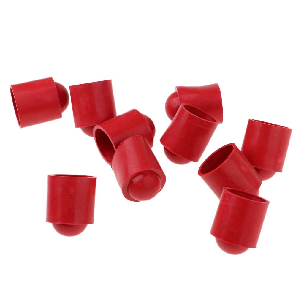 10pcs Rubber Pool  Tip Head Protector Cover For Billiard Red
