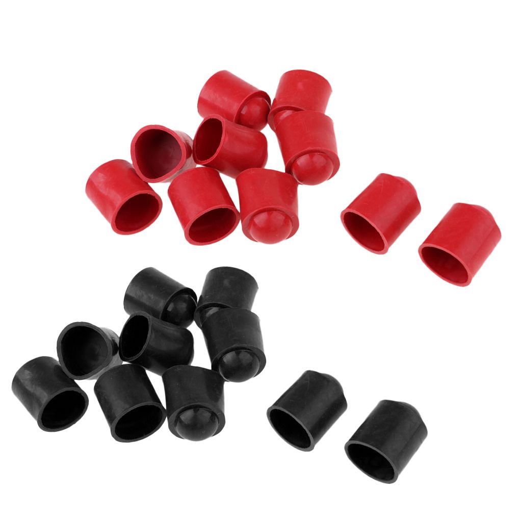 10pcs Rubber Pool  Tip Head Protector Cover For Billiard Red