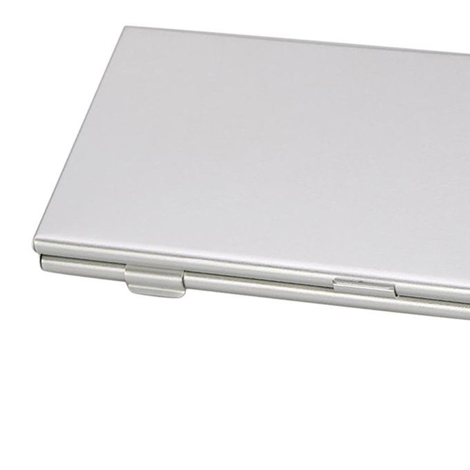 Aluminum Memory Card Storage Box For SD  MMC 12 Micro SD + 6SD Silver