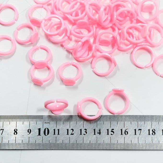 50 Pieces Adjustable Ring Base Handmade Jewelry DIY Children Ring Base
